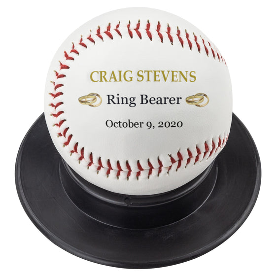 Custom Ring Bearer Full-Size Baseball-Wedding Party Ring Security