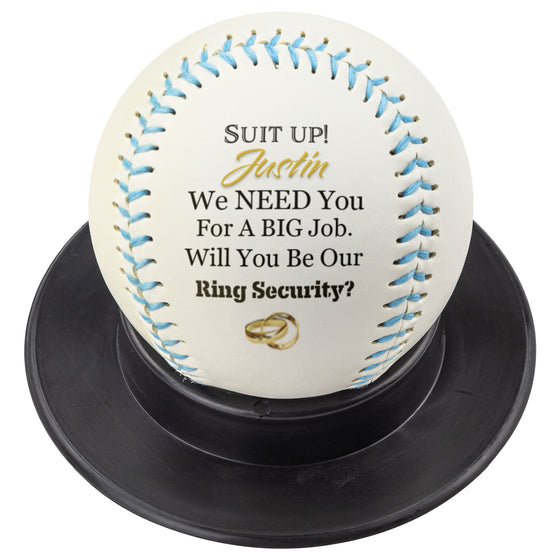 Custom Ring Security-Big Job-Full-Size Baseball-Wedding Party-Gold Rings
