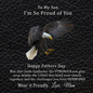 Fathers Day Gift From Mom - Proud of You Son - Eagle Leather Look