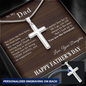 Fathers Day Gift From Daughter - Dark Wood Look- Personalized Engraving