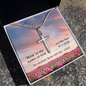 Mother's Day Gift-Lips of a Child-Pink Tulips-Christian Cross Necklace