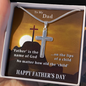 Father's Day Gift From Daughter/Son-Personalized Engraving-Lips of a Child-Sun-Christian Cross Necklace