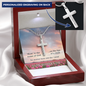Mother's Day Gift-Lips of a Child-Pink Tulips-Christian Cross Necklace