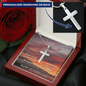 Mother's Day Gift-Lips of a Child-Sunset-Christian Cross Necklace