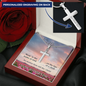 Mother's Day Gift-Lips of a Child-Pink Tulips-Christian Cross Necklace