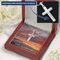 Mother's Day Gift-Lips of a Child-Sunset-Christian Cross Necklace