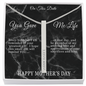 Mother's Day Gift-Greatest Gift-Black Marble-Roman Numeral Necklace