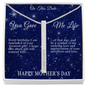 Mother's Day Gift-You Gave Me Life-Greatest Gift-BlueStars-Roman Numeral Necklace