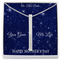 Mother's Day Gift-You Gave Me Life -BlueStars2- Roman Numeral Stick Necklace
