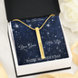Mother's Day Gift for Mom-You Gave Me Life-BlueStars- Roman Numeral Stick Necklace