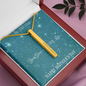Mother's Day Gift for Mom-You Gave Me Life X- Roman Numeral Stick Necklace