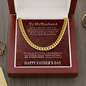 Father's Day Gift from Wife - Cuban Necklace -Red Marble