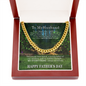 Father's Day Gift from Wife - Cuban Necklace - Forest