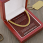 Father's Day Gift from Wife - Cuban Necklace -Red Marble