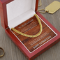 Father's Day Gift from Wife - Cuban Necklace -Wood look