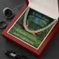 Father's Day Gift from Wife - Cuban Necklace - Forest