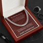 Father's Day Gift from Wife - Cuban Necklace -Red Marble