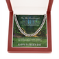 Father's Day Gift from Wife - Cuban Necklace - Forest