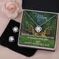 Mother's Day Gift-Lips of a Child Halo-Love Knot Necklace & Earring Set
