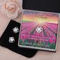 Mother's Day Gift-Lips of a Child-Pink Tulips-Love Knot Necklace & Earring Set