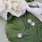 Mother's Day Gift-Lips of a Child-Blue Orchids-Love Knot Earring & Necklace Set