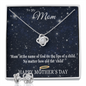 Mother's Day Gift-Lips of a Child-Dark Blue Sky-Love Knot Necklace & Earring Set
