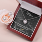 Mother's Day Gift-Lips of a Child-Black Marble-Love Knot Necklace & Earring Set