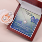 Mother's Day Gift-Lips of a Child-Blue Orchids-Love Knot Earring & Necklace Set