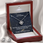 Mother's Day Gift-Lips of a Child-Dark Blue Sky-Love Knot Necklace & Earring Set