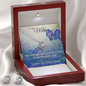 Mother's Day Gift-Lips of a Child-Blue Orchids-Love Knot Earring & Necklace Set