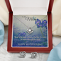 Mother's Day Gift-Lips of a Child-Blue Orchids-Love Knot Earring & Necklace Set