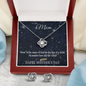 Mother's Day Gift-Lips of a Child-Dark Blue Sky-Love Knot Necklace & Earring Set