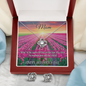 Mother's Day Gift-Lips of a Child-Pink Tulips-Love Knot Necklace & Earring Set