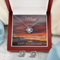 Mother's Day Gift-Lips of a Child-Sunset-Love Knot Necklace & Earring Set