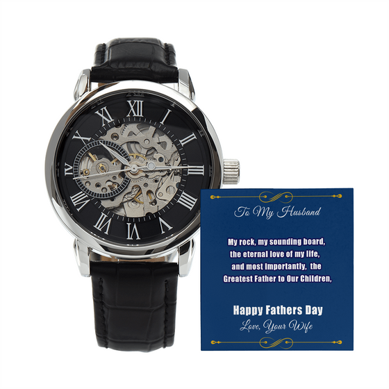 Fathers Day Gift From Wife-Men's Openwork Watch-MyRock
