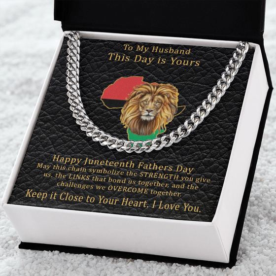 Juneteenth Fathers Day Gift From Wife-Close to Your Heart-Leather Look