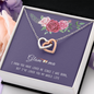 Glam-ma GrandDaughter Necklace Since I was Born -Two Hearts-Purple