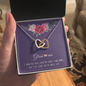 Glam-ma GrandDaughter Necklace Since I was Born -Two Hearts-Purple