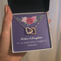 Mother Daughter Necklace Love is Forever -Two Hearts-Purple