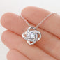 Mother's Day Gift for Mom-Lips of a Child Halo-Love Knot Necklace