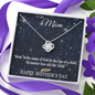 Mother's Day Gift-Lips of a Child-Dark Blue Sky-Love Knot Necklace
