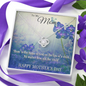 Mother's Day Gift-Lips of a Child-Blue Orchids-Love Knot Necklace