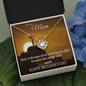 Mother's Day Gift-Lips of a Child Halo Cross-Love Knot Necklace