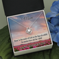Mother's Day Gift for Mom-Lips of a Child-Tulips-Love Knot Necklace