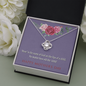 Mother's Day Gift-Lips of a Child-Red Roses-Love Knot Necklace