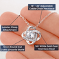 Mother's Day Gift-Lips of a Child-Blue Orchids-Love Knot Necklace