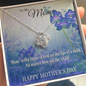 Mother's Day Gift-Lips of a Child-Blue Orchids-Love Knot Necklace