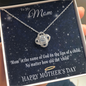 Mother's Day Gift-Lips of a Child-Dark Blue Sky-Love Knot Necklace
