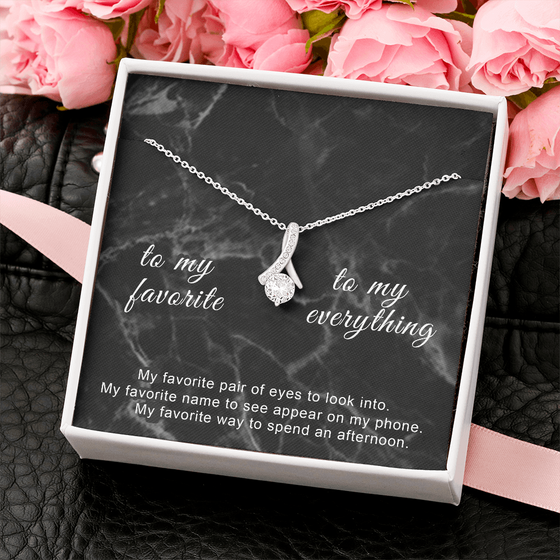 To My Favorite, To My Everything-Black Marble-Alluring Beauty Necklace