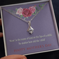 Mother's Day Gift-Lips of a Child-Red Rose-Alluring Beauty Necklace